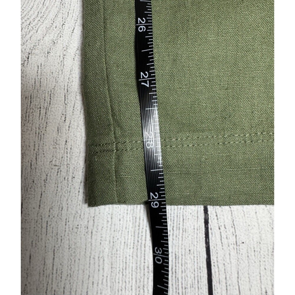 J CREW Casual Linen Blend Pants Size 14 GREEN OLIVE - Picture 7 of 8